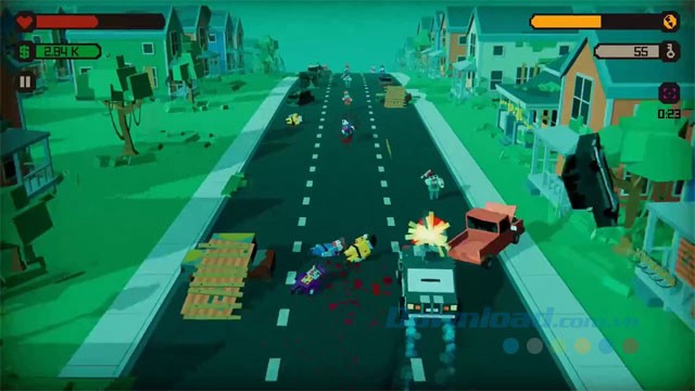 Đua xe bắn zombie