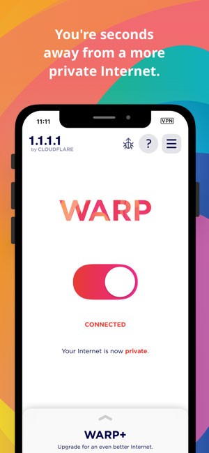 Bảo mật kết nối Internet với 1.1.1.1 for iOS