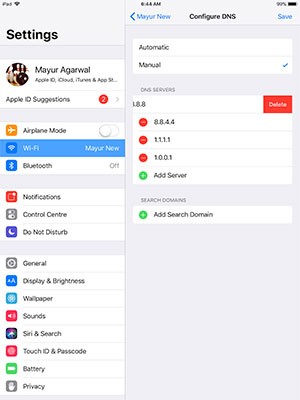 Cách thêm Cloudflare DNS trên iPhone và iPad