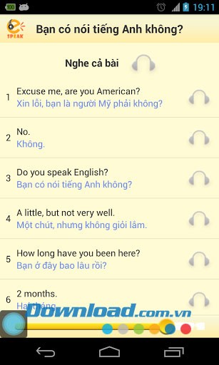100 đoạn hội thoại tiếng Anh for Android