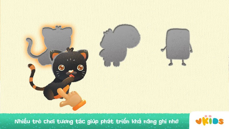 Nhiều trò chơi tương tác, giúp trẻ phát triển khả năng ghi nhớ