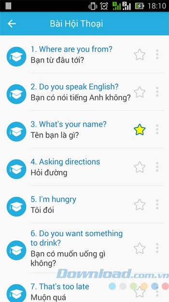 Danh sách các bài hội thoại