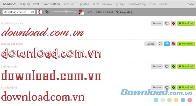 Tùy biến font chữ