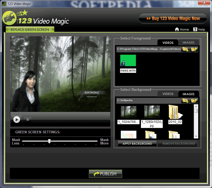 Giao diện làm việc đơn giản của 123 Video Magic