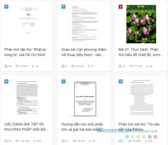123doc hỗ trợ tài liệu của nhiều lĩnh vực khác nhau