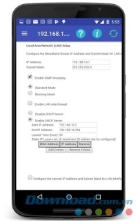 Giao diện 192.168.1.1 - All Router Admin cho Android