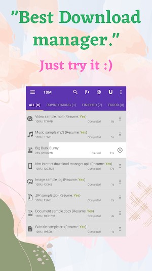 1DM (cũ là IDM) là trình tải xuống tốt nhất
