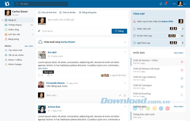 Giao diện chính 1Office