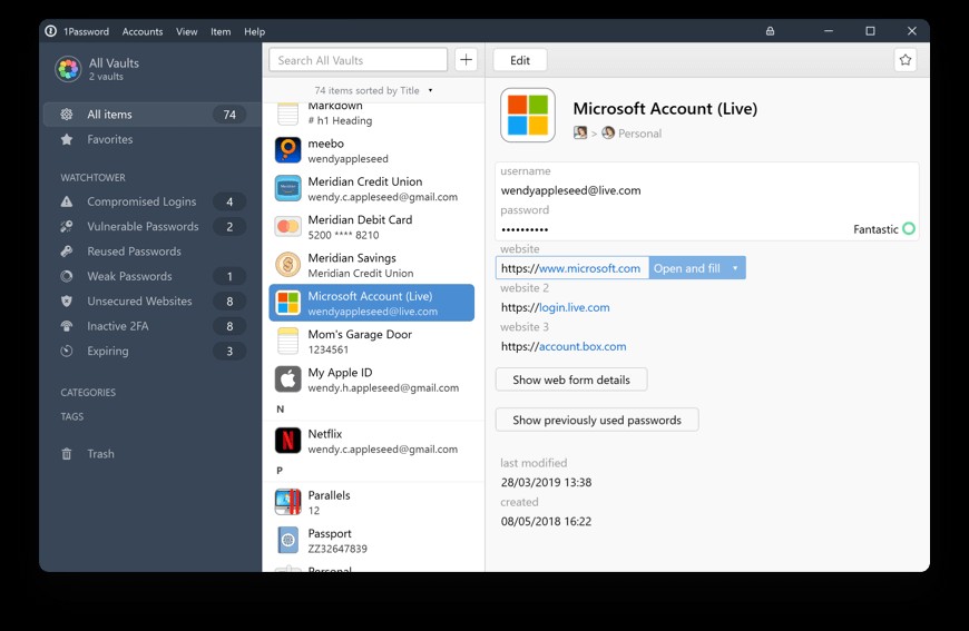 Cập nhật 1Password mới nhất