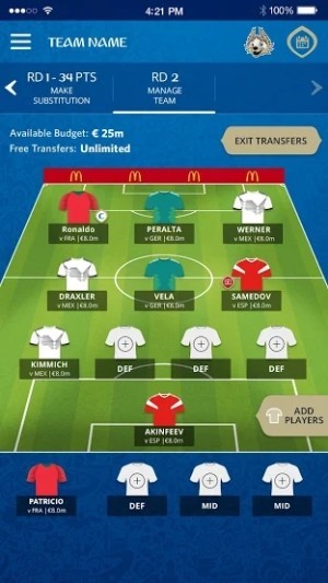 Thực hiện chuyển nhượng và thay đổi đội trưởng sau mỗi vòng đấu