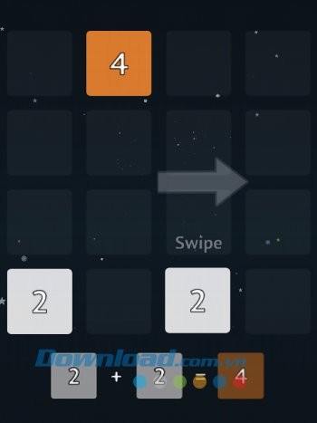 2048 cho Android Wear sở hữu lối chơi quen thuộc