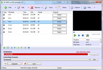 2C MOV to AVI Converter