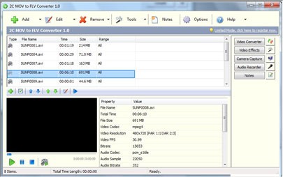 2C MOV to FLV Converter