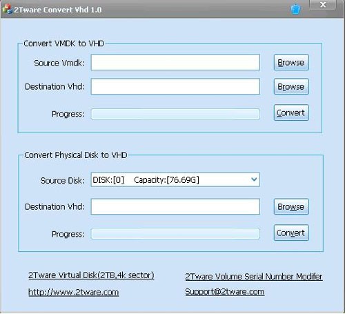 2Tware Convert VHD