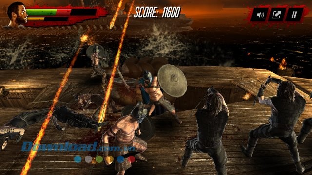 Giao diện màn đấu trong game 300: Seize Your Glory