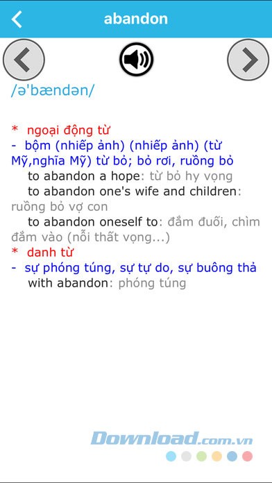 Tra cứu từ vựng, các phát âm