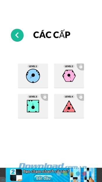 Các level của game 360 Degree