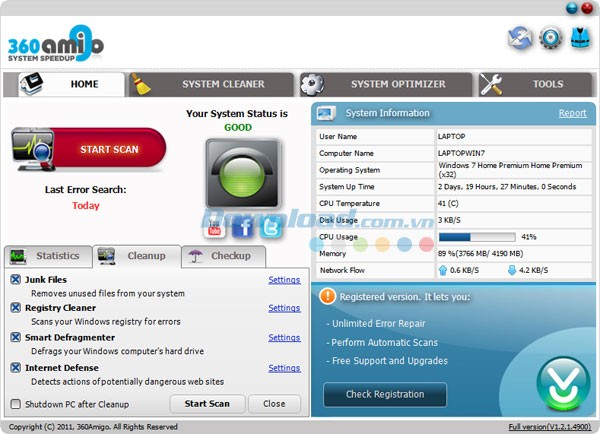 360Amigo System Speedup