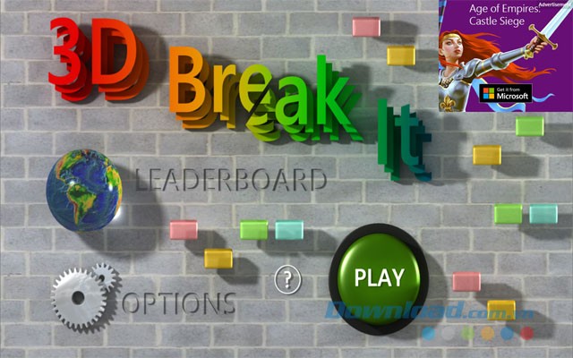 Game bắn gạch thú vị trên máy tính 3D Break It