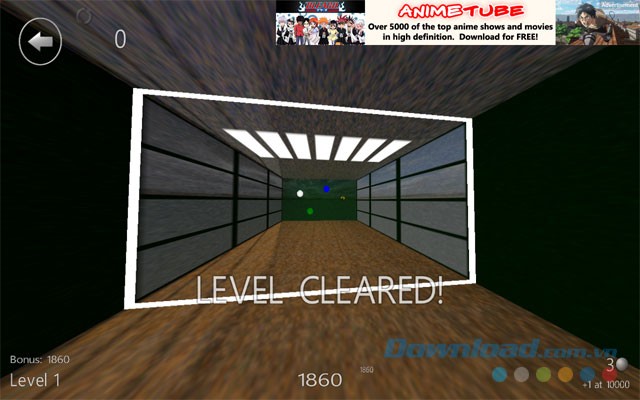 Hoàn thành bàn chơi khi bắn hết gạch