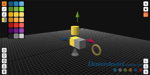 Giao diện ứng dụng 3D Creationist Online