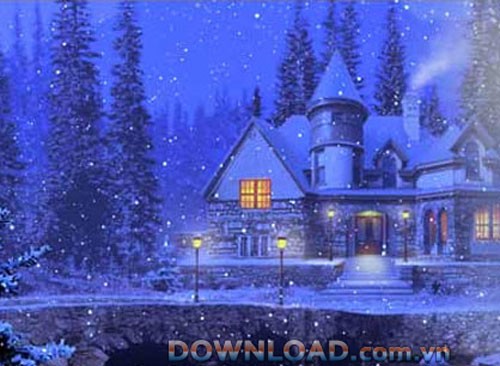 3D Snowy Cottage Screensaver