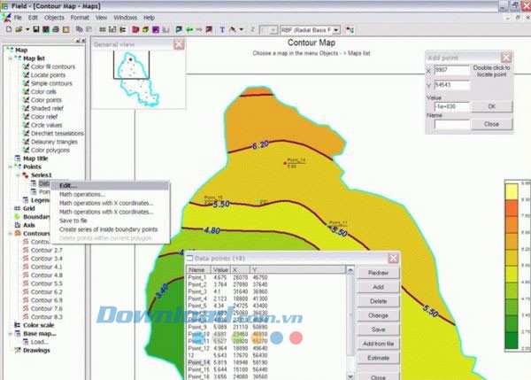 Các lựa chọn trong 3DFieldPro