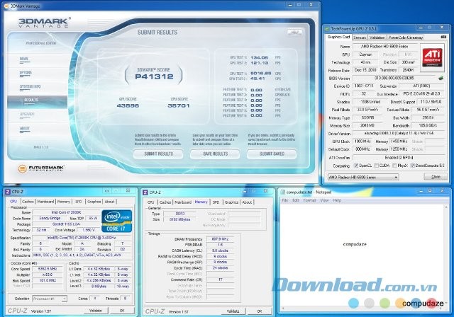 3DMark Vantage kiểm tra hiệu suất máy tính chính xác nhất