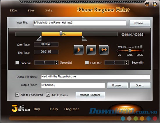 3herosoft iPhone Ringtone Maker