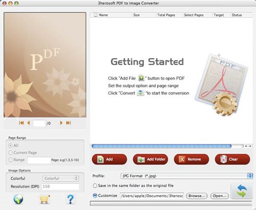 3herosoft PDF to Image Converter