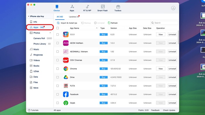 Có thể tải những ứng dụng mà mình muốn