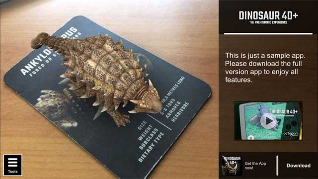 Khám phá thế giới khủng long một cách chân thực với ứng dụng 4D+