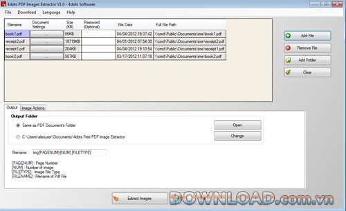 4dots Free PDF Image Extractor