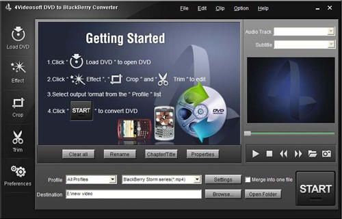 4Videosoft DVD to BlackBerry Converter
