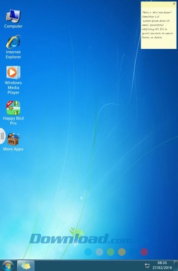 Màn hình chủ sau khi cài đặt 7imulator