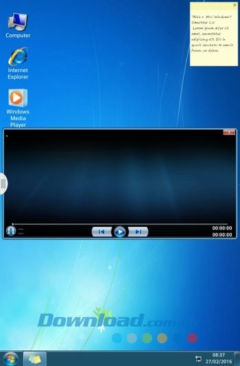 7imulator mô phỏng Windows Media Player trên Android