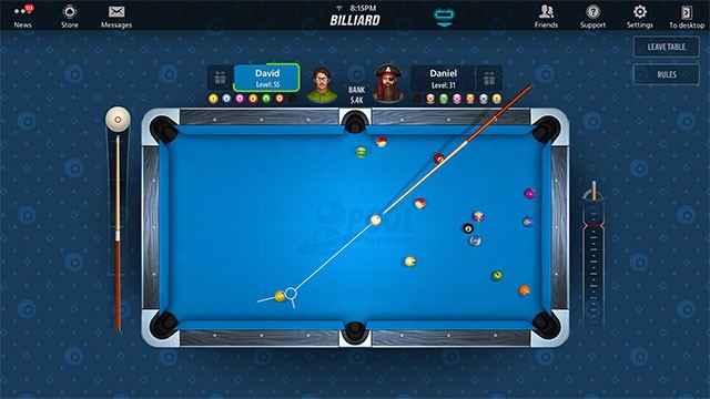 Chơi bi-a 8 bóng cùng hàng triệu game thủ của 8 Ball by Pokerist
