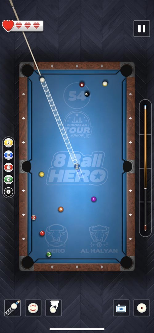 8 Ball Hero sở hữu nền đồ họa 3D chân thực và sống sộng
