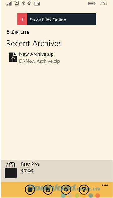 Xem các file gần đây