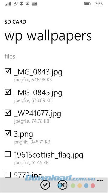 Mở file từ thẻ nhớ