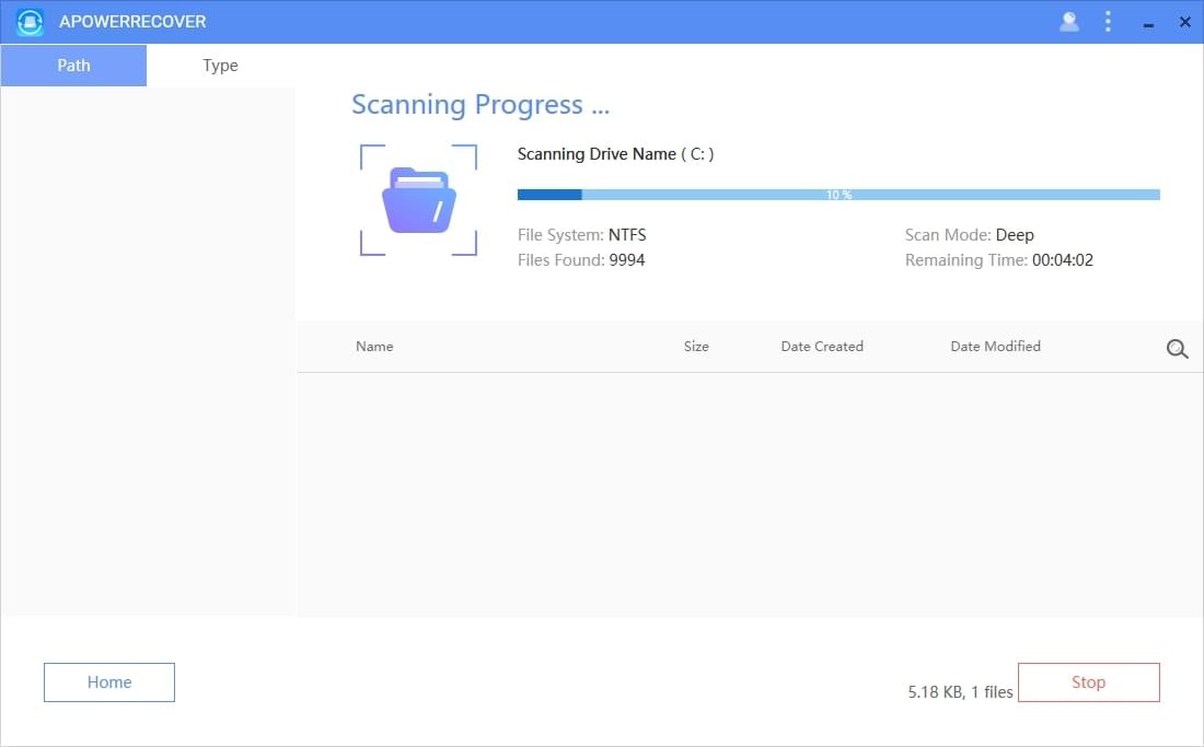 Quá trình khôi phục file trong ApowerRecover