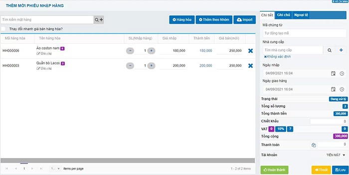 Giao diện Phần mềm quản lý bán hàng tốt nhất