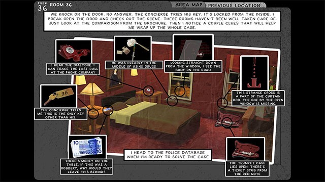 Lối chơi của A Death in the Red Light game kết hợp giữa nhập vai và phiêu lưu giải đố