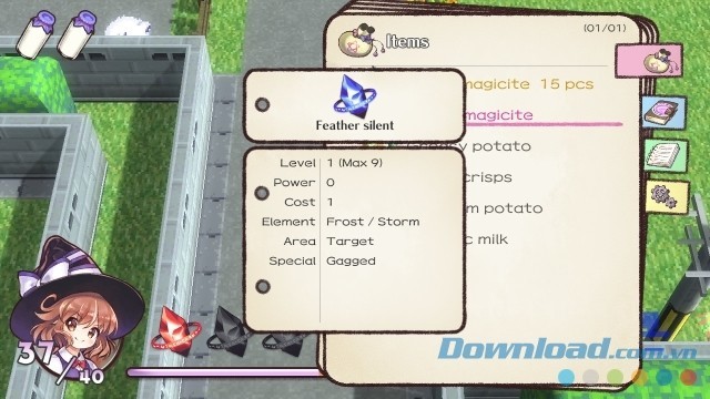 Sử dụng nhiều vật phẩm hữu dụng trong quá trình chơi game nhập vai A Magical High School Girl cho máy tính