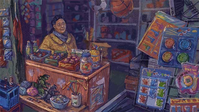 Đồ họa vẽ tay mang không khí cổ điển và hoài cổ như những bức tranh sơn dầu