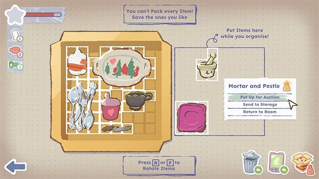 Dọn dẹp và đóng gói các món đồ mà người thân để lại trong những chiếc thùng nhỏ