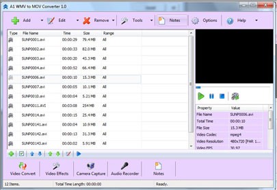 A1 WMV To MOV Converter