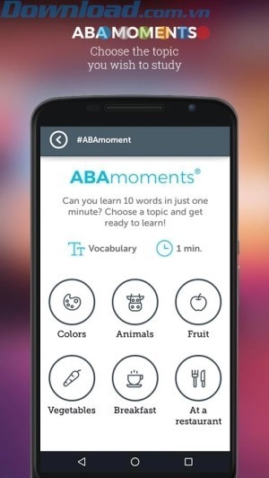 Chọn chủ đề bạn muốn học mỗi ngày