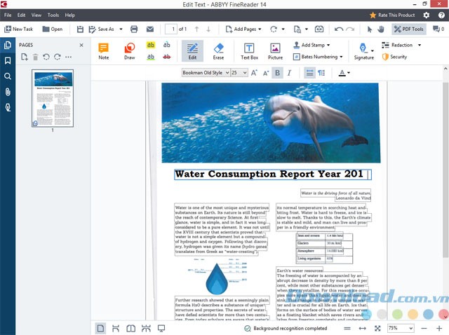 Giao diện ABBYY FineReader 14
