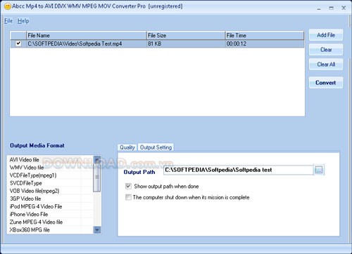 Abcc MP4 to AVI DIVX WMV MPEG MOV Converter Pro
